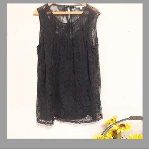 Cabi blouse black lace sz xl
